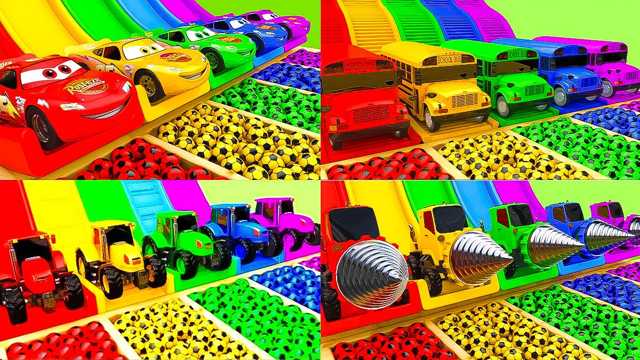 Toy video: McQueen Car Assembly Surprise Soccer Ball  Street Vehicle with Learn Colors for Kids img